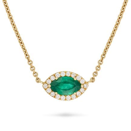 EINE SMARAGD- UND DIAMANT-HÄNGERKETTE: Der Anhänge