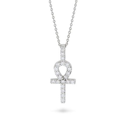 EINE HALSKETTE MIT DIAMANT-ANKH-ANHÄNGER: Der Anhä