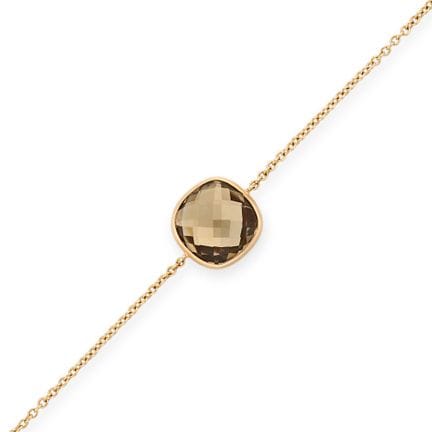 BUCHERER, BRACELET EN QUARTZ FUMÉ en or jaune 18 c