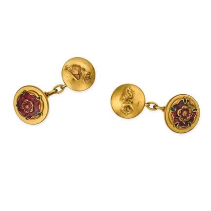 FIRMIN LONDON, PAIRE DE BOUTONS DE MANCHETTES ANTI