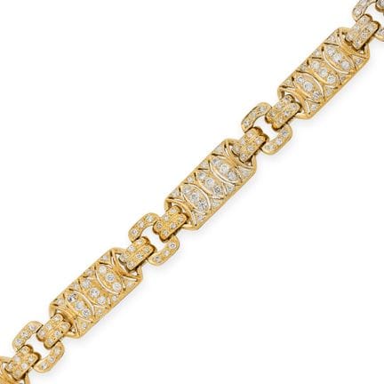 BRACELET FRANÇAIS EN DIAMANTS en or jaune 18 carat