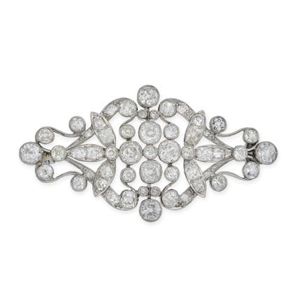 UNE MAGNIFIQUE BROCHE ANTIQUE EN DIAMANTS, DE LA F