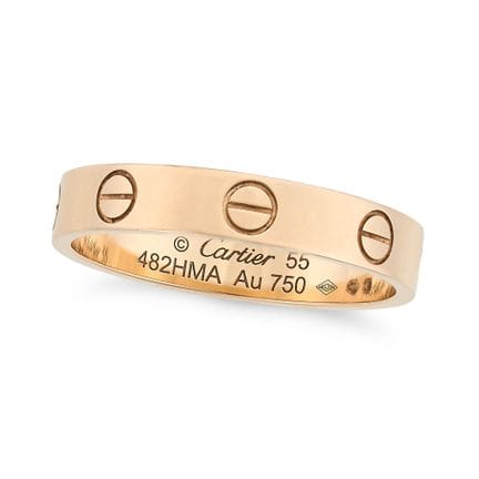 CARTIER, BAGUE « LOVE » MODÈLE PETIT en or rose 18