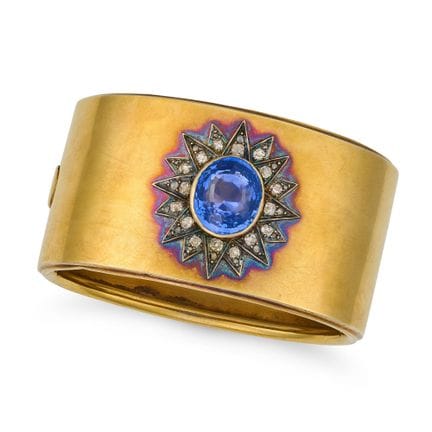 UN MAGNIFIQUE BRACELET ANTIQUE VICTORIEN EN SAPHIR