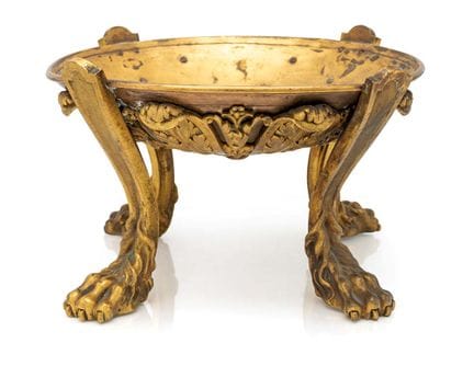 Kohlebecken aus vergoldeter Bronze, Frankreich, Em