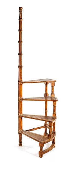 Walnut library ladder, early 20th century
180x51x5