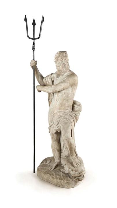 Marble sculpture depicting the god Neptune, 19th c