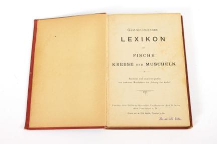 "Gastronomisches Lexikon der Fische, Krebse und Mu