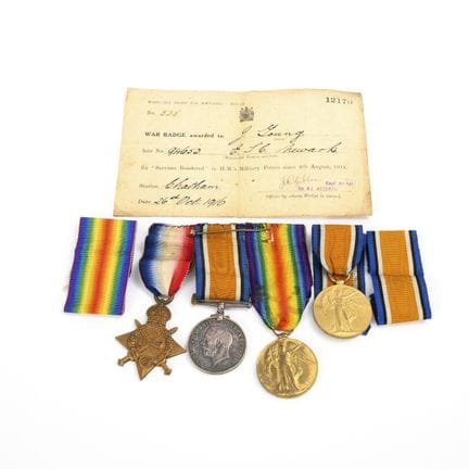Great Britain World War I Medal Bar.  

 
 

 
 

