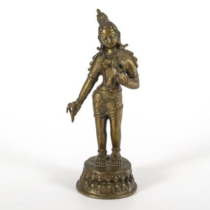 Kleine, stehende Sarasvati - Göttin der Weisheit. 