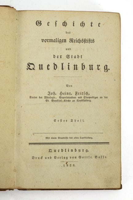 FRITSCH,  Johann Heinrich  
 

 
"Geschichte des v