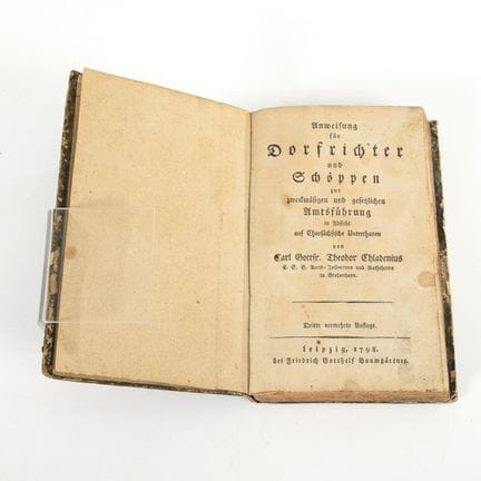 CHLADENIUS,  Carl Gottfr. Theodor  
 

 
"Anweisun