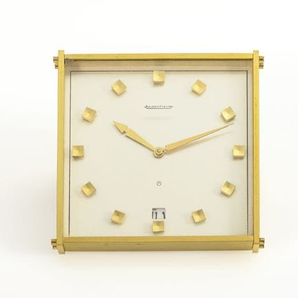 Jaeger-LeCoultre desk clock.  
 

 
 

 Crown-wind