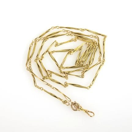 Gold watch chain.  
 

 
 

 
 

 Hallmarked 333 y