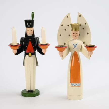 2 figuras de candelabro. Rudolf Ender, Grünhainich