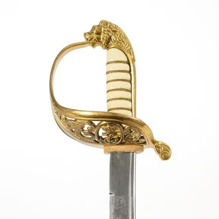 Sable de la Armada neerlandesa con pomo en forma d