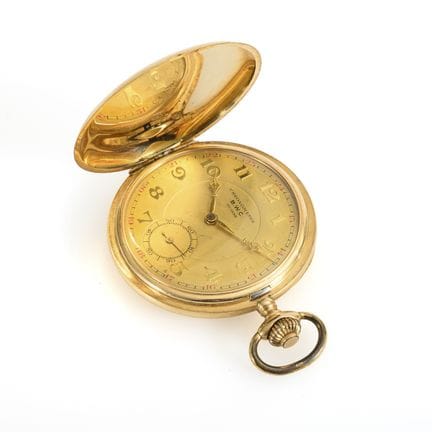 Golden Savonette. Chronometre B. W. C. Suisse.  
 