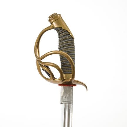 Espada de coracero prusiano.  

Hoja marcada «W.K.