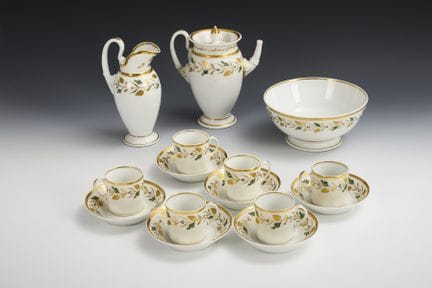 Biedermeier-Kaffeeservice.  
 

 Ungemarkt, wohl F