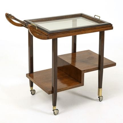 Art Deco serving cart with tray.  
 

 
  
 

 Mah