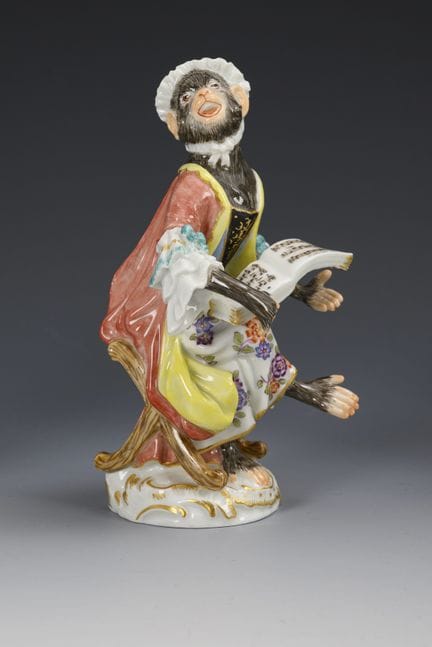 Scimmia come cantante. Meissen.  
 

 Marchio a fo