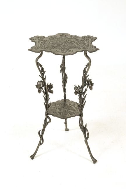 Art Nouveau floral table.  

Marked on the undersi