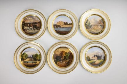 6 piatti decorativi francesi.  
 

 Senza marchio,