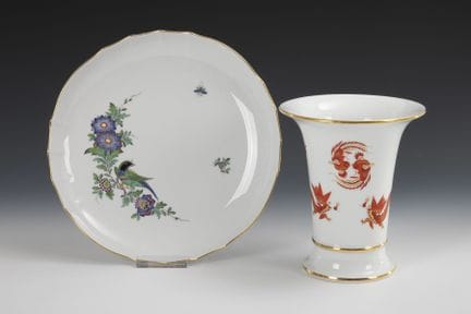 Vase et coupelle. Meissen.  
 

 Marque « Schwerte