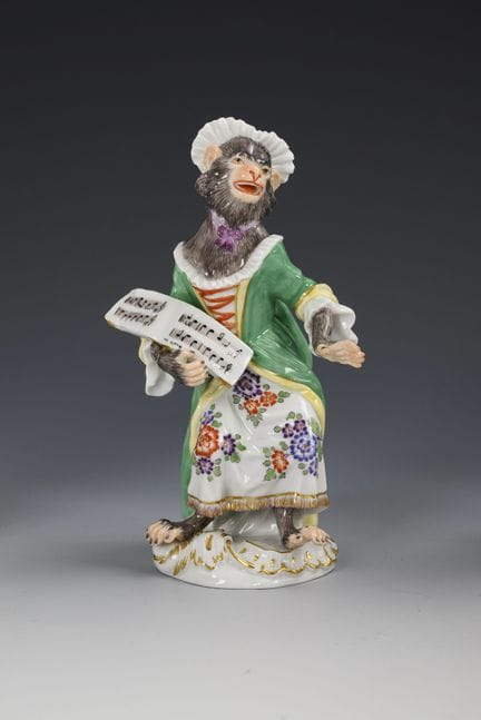 Scimmia come cantante. Meissen.  
 

 Marchio a fo