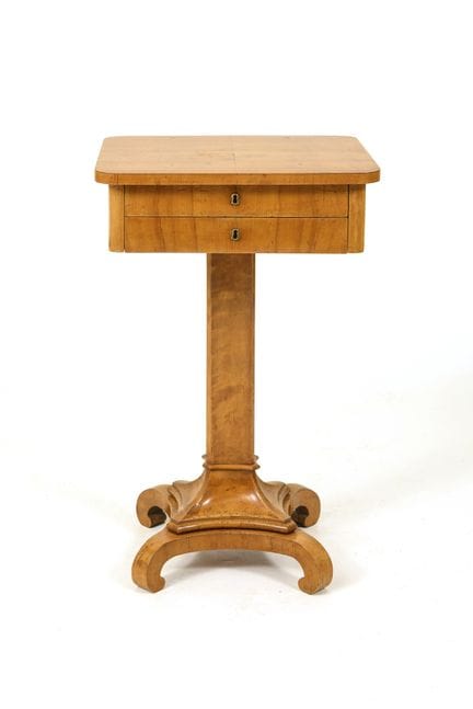 Biedermeier sewing table.  
 

 19th century. 
  
