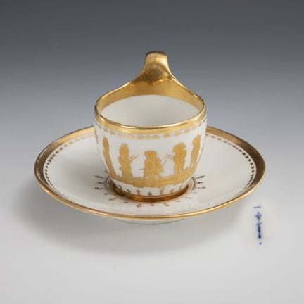 Friendship cup with gold decoration. KPM Berlin.  