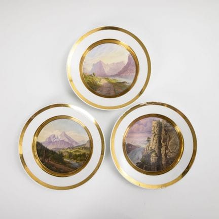 3 piatti panoramici. KPM Berlino.  
 

 Marchio de