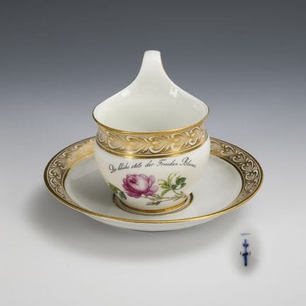 Biedermeier friendship cup. KPM Berlin.  
 

 Scep