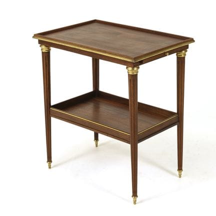 Art Deco serving table with 2 pull-out leaves.  

