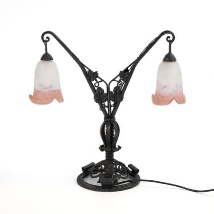 Lampe de table Art déco. Degué.  
 

 Verrerie d'A