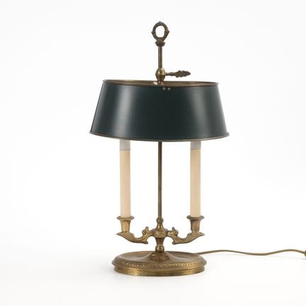 Lampe de bibliothèque Buillotte à deux flammes.  
