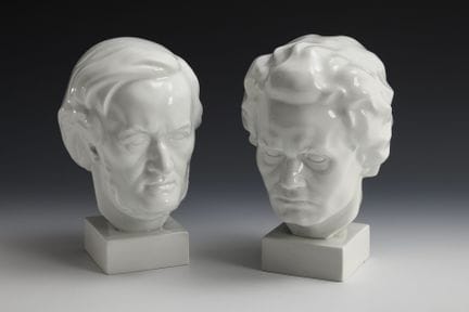Paire de bustes : Beethoven et Wagner. Augarten.  