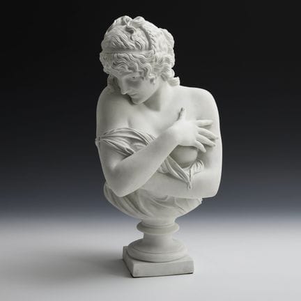Biscuit bust: Modesty. Sèvres.  
 

 Incised mark,