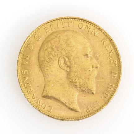 Goldmünze Sovereign, Edward VII.  
 

 Großbritann