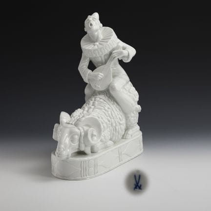 « Pierrot au bélier ». Meissen.  

Marque en relie