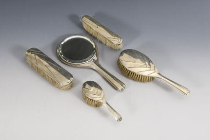 Set da parrucchiere Art Déco francese, nella scato
