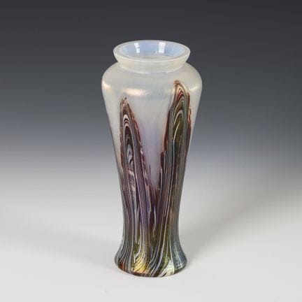 Vaso in stile Art Nouveau con linguette marmorizza