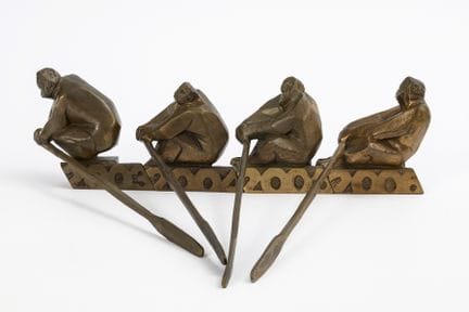 Vier moderne Bronzen: Ruderer 
 

 Bronze patinier