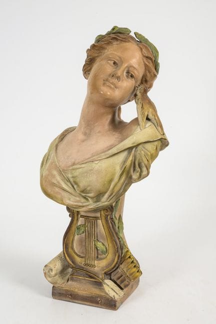 Jugendstil-Büste: Allegorie der Musik. Louis Alpho