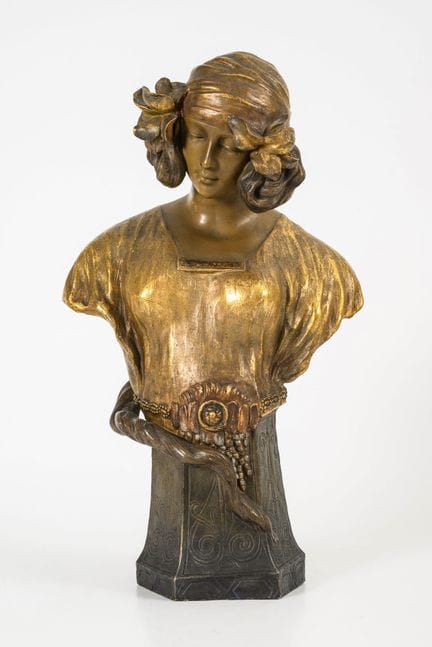 Jugendstil-Büste "Salomé". Wiener Manufaktur Fried