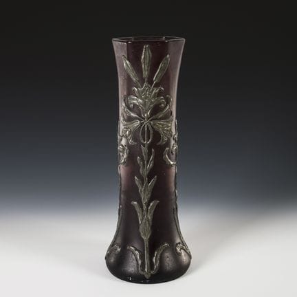 Grande vaso in stile Art Nouveau con intarsio in s