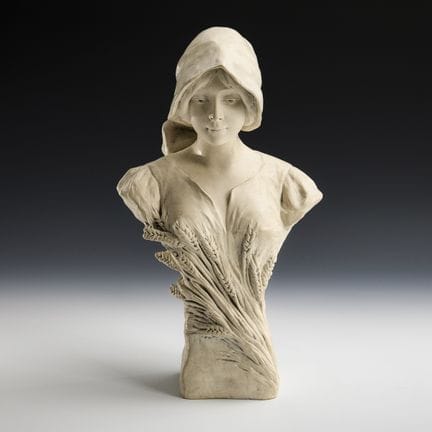 Bust of a young woman with sheaves of grain 
 

 P