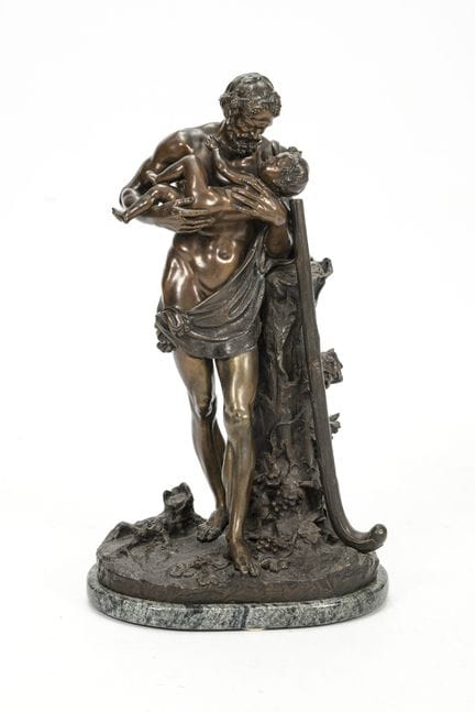 Silenus with the Boy Bacchus 
 

 Multicolored pat