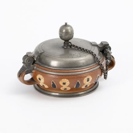 Piccolo recipiente per lo strutto con coperchio ch