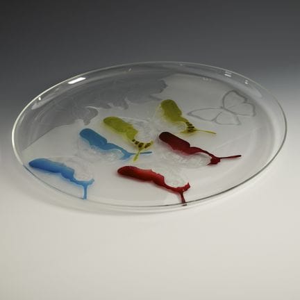 Piatto in vetro d’arte.  
 

 Seconda metà del XX 